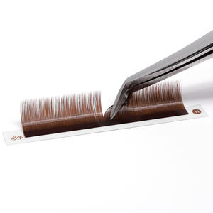 Light <b>brown</b> classic <b>lashes</b> featherlight natural <b>brown</b> individual <b>lashes</b> <b>lash</b> <b>extensions</b> wholesale vendor - Product Image 5