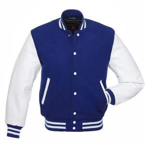 2023 hommes personnalisé Varsity Design doudoune tissé coton cuir Polyester Streetwear Style vêtements personnalisés pour printemps hiver - Product Image 1