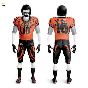 ชุดทีมฟุตบอลอเมริกันผ้าลายทแยงชุดฝึกซ้อมพิมพ์ซับลิเมชันสำหรับเยาวชนออกแบบได้ตามต้องการ - Product Image 5