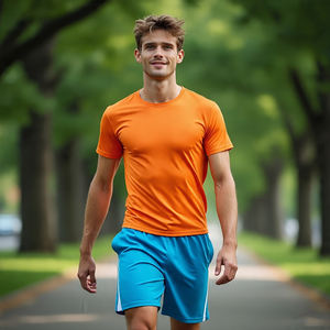 Conjunto de Verano para Hombre de Alta Calidad, Nuevo Diseño, Camiseta de Punto Bordada, 100% Algodón, de Secado Rápido, Lavado Ácido, de Peso Pesado - Product Image 1