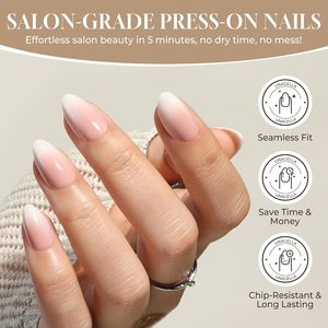 <span class=keywords><strong>Uñas</strong></span> Postizas Cortas Almendradas Ombre de Gel Suave, 32 Piezas, 16 Tamaños, Kit de Manicura Reutilizable, Venta al Por Mayor - Product Image 3