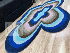 Franky 100% pure laine grande taille moderne décor de sol de maison tapis tufté à la main avec des ensembles de tapis à motif abstrait irrégulier - Product Image 5