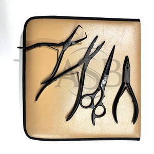 Alicates para extensión de cabello negro mate, venta al por mayor, Punta I de acero inoxidable de grado quirúrgico, juego de herramientas para extensión de cabello Nano y microperlas - Product Image 5