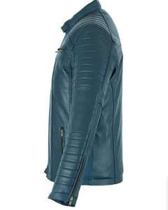 Cómoda chaqueta de piel de vaca para hombre, cuello levantado con etiqueta personalizada, tela de lona, gran oferta, nueva condición - Product Image 5