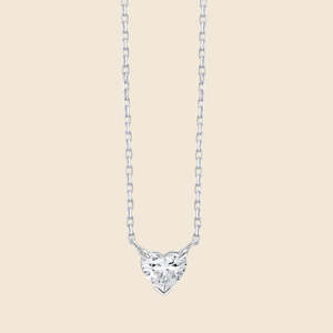 Collier cœur suspendu avec diamant taille cœur cultivé en laboratoire 0,14 carat F-VS en or massif 14 carats, cadeau romantique pour elle - Product Image 3