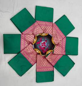 ผ้าแจ็คการ์ด pallu สวยดีไซเนอร์ล่าสุดใช้ได้ทั่วส่าหรี - Product Image 6