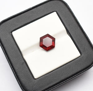 Grenat rouge hexagone pierre précieuse à facettes 6 mm à 20 mm calibré pierres précieuses en vrac Machine coupe grenat rouge grenat pierres précieuses pour bijoux - Product Image 2