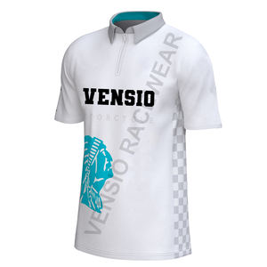 Polo de cyclisme de montagne imprimé de luxe Pit Crew MX % Polyester Séchage rapide Respirant Manches courtes Personnalisable pour hommes - Product Image 4