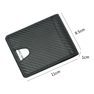 <b>Men's</b> Genuine Leather Slim <b>Wallet</b> With Striped Lining Fold Closure Card Holder Short Length Minimalist Design - Product Image 6