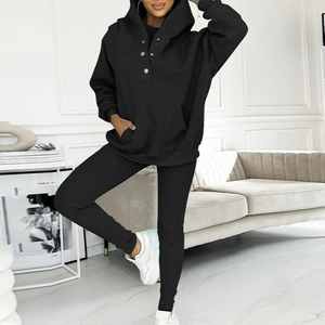 ชุดวอร์มกางเกงผ้าฝ้าย100% สำหรับผู้หญิงชุดวอร์มสำหรับฤดูหนาว - Product Image 4