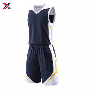 Service OEM pour la bonne vente uniforme de basket-ball bleu et blanc taille adulte 4XL ensembles respirants avec logo imprimé nouveau modèle - Product Image 2