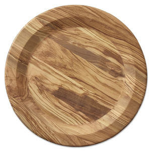 Assiettes en bois massif de qualité supérieure personnalisées de forme ronde à vendre avec bols - Product Image 1