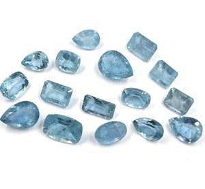 TASBIYA GEMS Aigue-marine naturelle 5-10 carats Pierres précieuses facettées en vrac Légères inclusions Certifiées par un tiers pour la fabrication de bijoux - Product Image 4