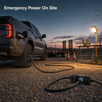 Câble de décharge V2L pour VE 22 kW 32 A 7 m Type 2 vers prise Schuko – Alimentation extérieure véhicule-chargeur