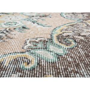 พรมขนสัตว์ถักมือสไตล์วินเทจ สีเบจและสีน้ำตาล ลายเหรียญแบบนามธรรม รูปทรงสี่เหลี่ยมผืนผ้า สำหรับห้องนั่งเล่นหรือทางเดินในบ้าน รุ่น Pae-2750 - Product Image 3