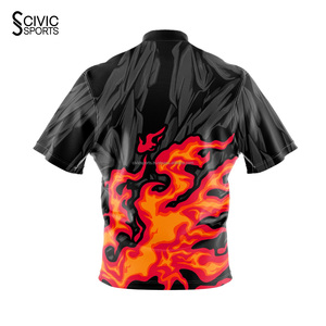 Wholesale Sublimation Quick Dry Jersey <b>Bowling</b> logo Custom Men's <b>Bowling</b> <b>Shirts</b> for Team Club - Product Image 4
