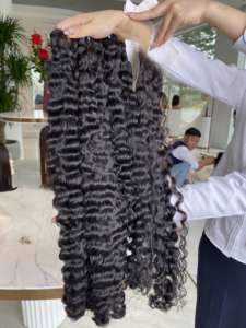 Perruque frisée 13x4 Lace Front Human Hair from Donors Machine Weft Kinky Afro Style in Spring Colors Vente en gros - Product Image 4