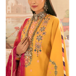 Fourrure brodée fête Shalwar Kameez pour pelouse robe longue au sol pour femmes vêtements d'été entièrement cousus Service OEM - Product Image 2