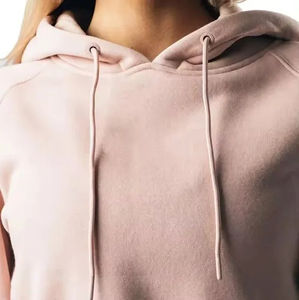 High Quality <b>Women's</b> Crop <b>Top</b> Pullover Hoodie Casual Front Printed Design 100% Cotton Streetwear Customizable for <b>Winter</b> Season - Product Image 3