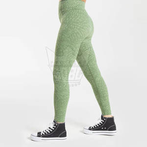 Nueva llegada de las mujeres de cintura media transpirable de secado rápido Spandex/poliéster gimnasio Fitness entrenamiento Leggings - Product Image 2