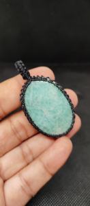 Collar con Colgante de Macramé de Amazonita Más Vendido, Joyería Boho Hecha a Mano para Mujer - Product Image 6