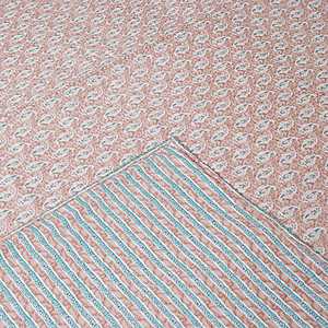 Peach Paisley Print 240 TC Algodón Cama doble Dohar SHKR1022 Juego de cama - Product Image 3