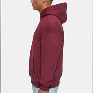 Sweat à capuche unisexe personnalisé 100% coton lourd de haute qualité uni respirant pour l'hiver Pull à capuche pour homme - Product Image 4