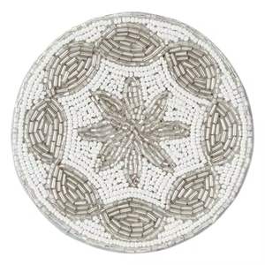 Sous-verre perlé de nouveau design pour la décoration intérieure fête et mariage nouveau design de haute qualité ardoise et tapis de verre utilisation dans la cuisine - Product Image 2