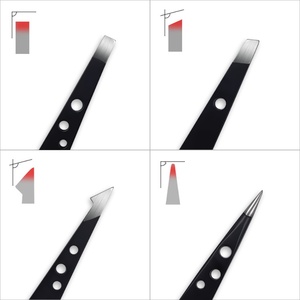 Pince à sourcils à pointe inclinée la plus vendue sur TWEEZER WORLD Les plus populaires dans l'industrie des cils juste USD0.25 - Product Image 2