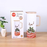 VF40 Varios colores Estilo Recarga de vidrio Cuerpo de plástico Jarra de agua Botella Termo de té Cafetera árabe
