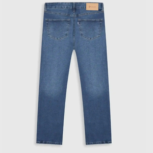Jeans droits pour hommes de qualité supérieure, coupe classique, taille mi-haute, vêtements décontractés pour la saison automne-printemps, approvisionnement ODM - Product Image 2