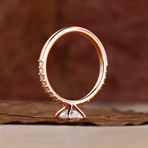 แหวนเพชรทรงปรินเซสคัท 2.0 กะรัต เพชรเพาะเลี้ยงในห้องปฏิบัติการ FVS แหวนเพชรประดับเพชรแบบ Pave สำหรับหมั้น แหวนแต่งงานเพชร ของขวัญวันครบรอบ - Product Image 3