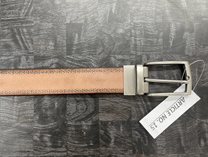 Cinturón Reversible de Cuero Genuino para Hombre al por Mayor, Estilo Casual de Negocios con Hebilla Giratoria - Product Image 4