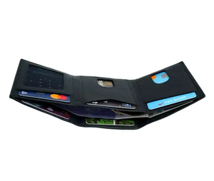 Tarjetero de hombre personalizado al por mayor 2025 monedero de piel auténtica para hombre - Product Image 3