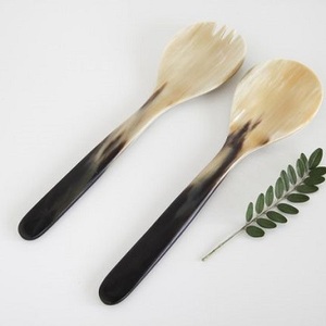 SERVEUR À SALADE CORNE meilleure qualité entreprises de fabrication indienne main corne de buffle cuillère à salade vaisselle vaisselle serveurs - Product Image 6