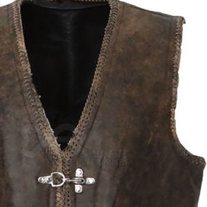 เสื้อกั๊กหนังวัวสำหรับผู้ชายทรงสลิมฟิตทำจากหนังปากีสถานทำตามสั่งตามสมัยนิยม - Product Image 3