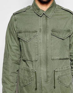 Chaqueta de Safari a prueba de viento personalizable para caballero, diseño de lona de invierno cálido con múltiples bolsillos, chaqueta de moda duradera - Product Image 2