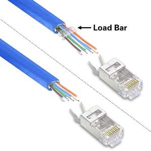 Connecteurs modulaires traversants Cat6a/Cat7 avec pigtail (lot de deux), pour câble torsadé <span class=keywords><strong>ou</strong></span> multibrin 23AWG - Product Image 4