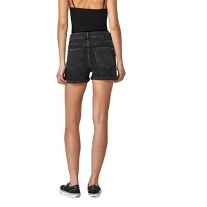 Shorts en jean pour femmes, streetwear, été, mode personnalisée, skinny avec poches, taille mi-haute, respirant, uni avec logo personnalisé - Product Image 6