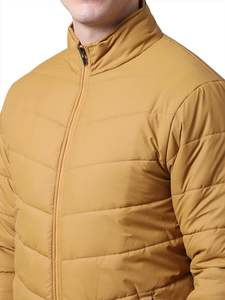 Doudoune d'hiver en polyester 100% personnalisée pour hommes avec fermeture à glissière avec col montant Manteau rembourré à bulles - Product Image 6