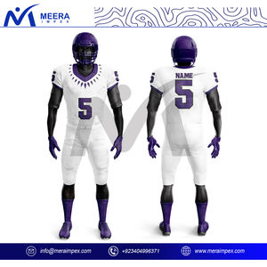 Men's Professional American Football Uniform Set - Durable <b>Padded</b> Jersey and <b>Pants</b> with Breathable Mesh Fabric - Product Image 5