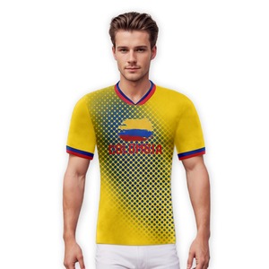 Maillot de football colombien personnalisé numéro de nom maillot de football uniforme d'entraînement de l'équipe pour les fans hommes femmes cadeau jeunesse - Product Image 3