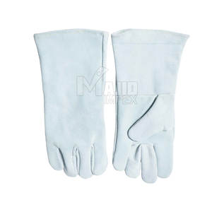 ถุงมือเชื่อมหนังคุณภาพสูง ถุงมือป้องกันความปลอดภัยในงานอุตสาหกรรม ทนความร้อนสำหรับงานโลหะ ถุงมือเชื่อมที่ทนทาน - Product Image 2