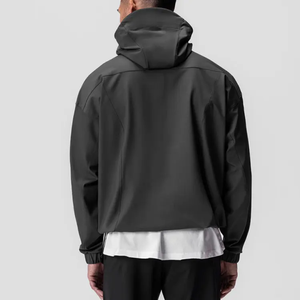 Chaqueta Impermeable y Cortavientos de Lona con Capucha Unisex Personalizada, 100% Poliéster, Logotipo OEM, Bolsillos Ocultos - Product Image 2