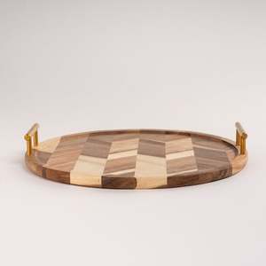 Bandeja para servir comida con forma personalizada de alta calidad con asa para uso en restaurante de hotel en casa bandeja para servir precios al por mayor - Product Image 6