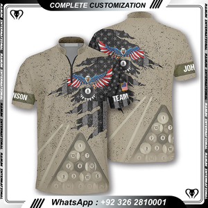 Concevez vos propres maillots de billard de haute qualité, maillots de billard personnalisés pour hommes - Product Image 4