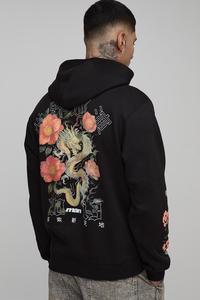 Sudadera con Capucha Unisex de Invierno para Hombre, Impresión DTF Personalizada con Logotipo, 100% Algodón, Ecológica, Transpirable, Color Negro - Product Image 2