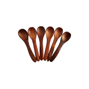 Juego de cubiertos de madera recién hechos a mano para decoración del hogar y cubiertos de servicio de metal para usos domésticos artículos espejados, acero - Product Image 3