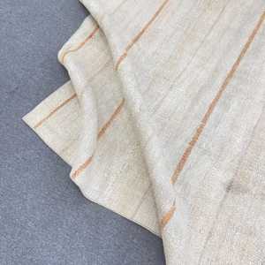 Tapis turc vintage 5,7x6,9 pi (174x209 cm), tapis oriental blanc et marron - Product Image 4