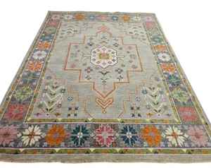 พรมทอมือแบบออชัก ขนสัตว์/ไหม ขนาด 8x10/9x12/10x14 ฟุต ลายแบบนามธรรม ขนสั้น ป้องกันสัตว์เลี้ยง เหมาะสำหรับออกกำลังกาย - Product Image 4